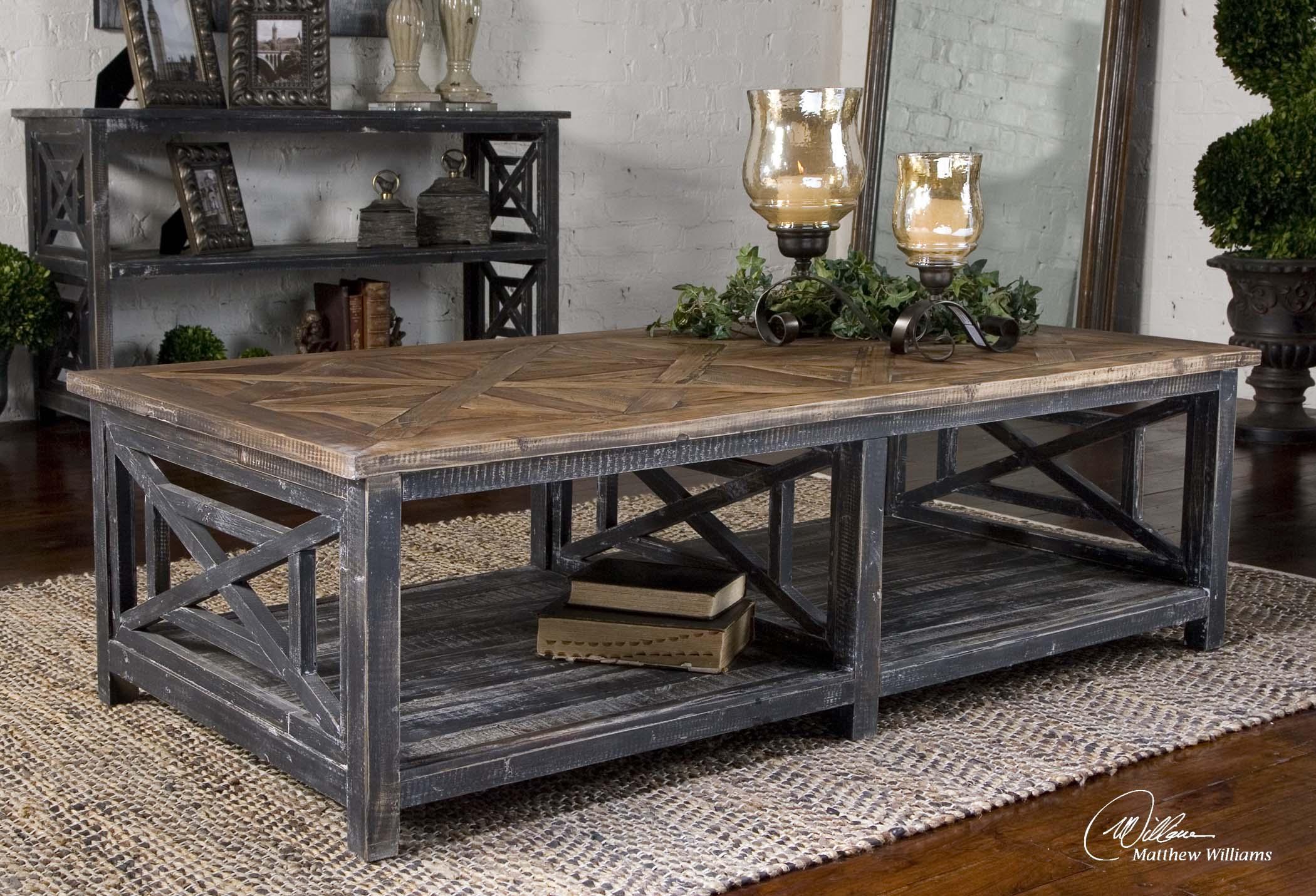 Uttermost Accent Furniture 24264 Spiro Rustic Cottage Cocktail Table